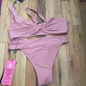 Blackbough one shoulder high waisted bikini